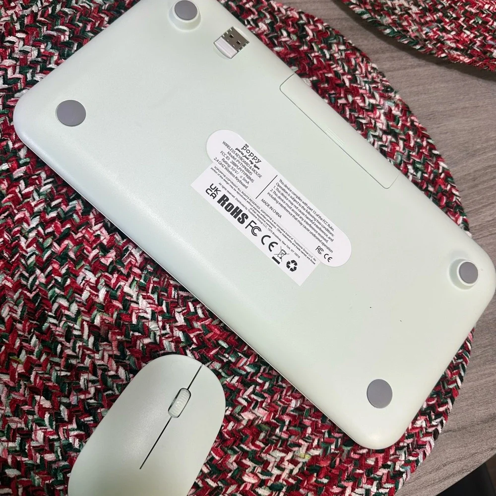 Wireless Pastel Keyboard and Mouse Set